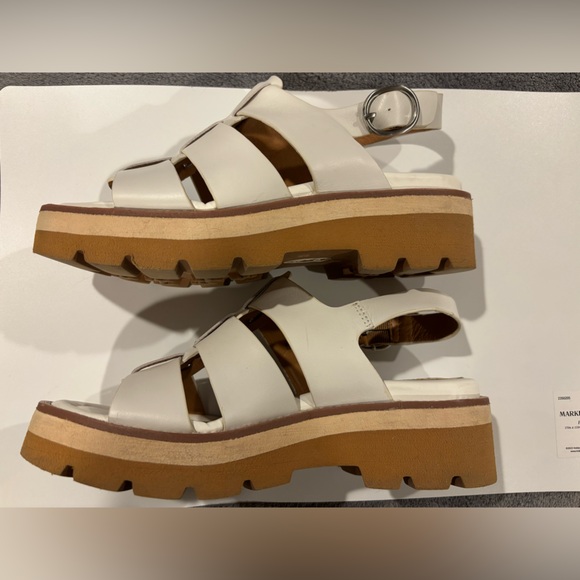White Platform Sandals (Sofft brand) - Picture 1 of 3
